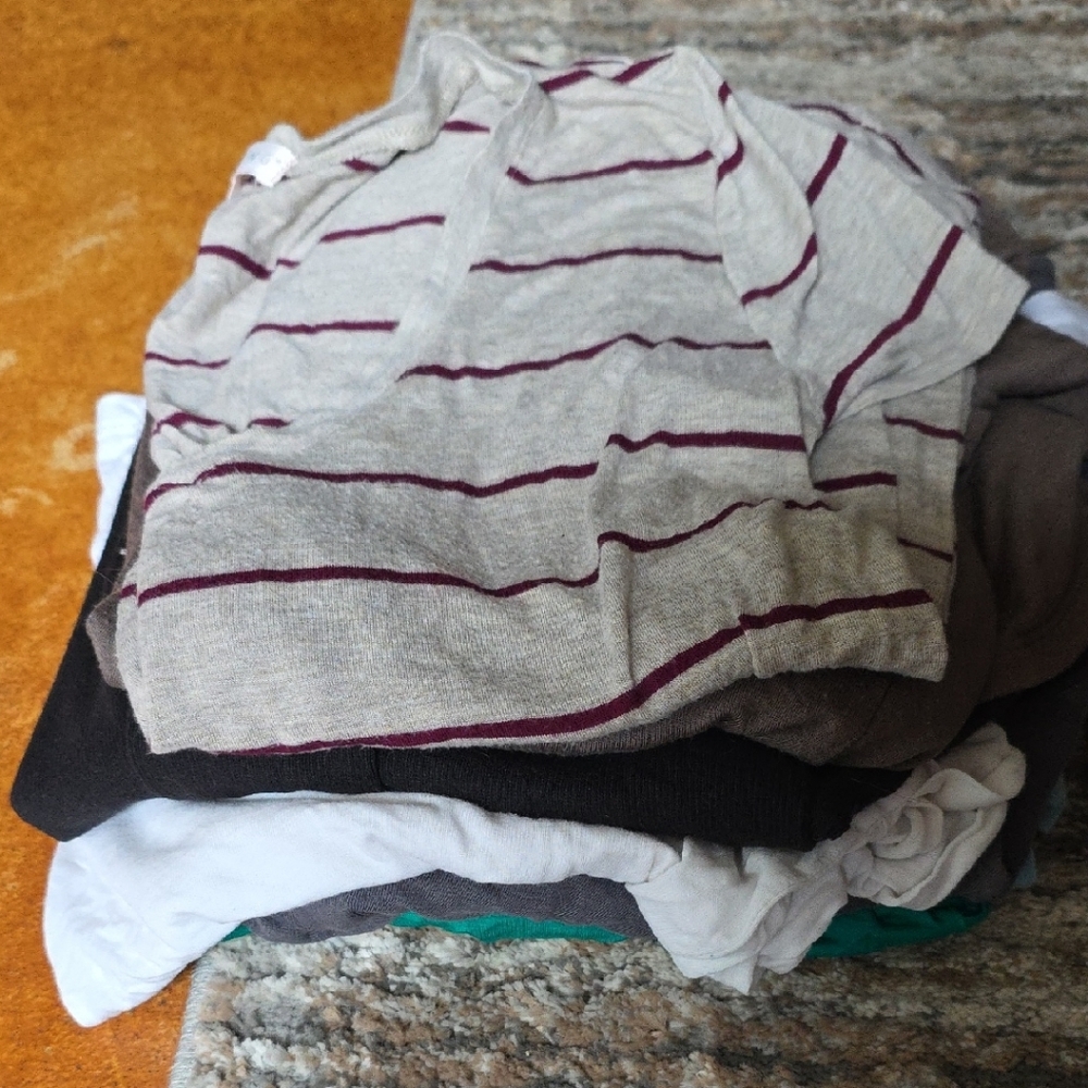 Striped Gray and Purple Top